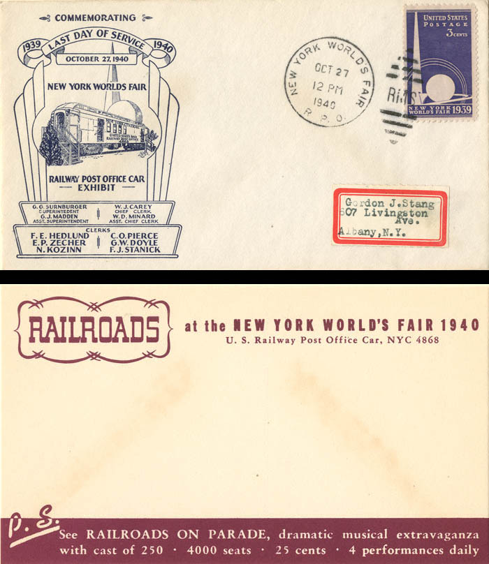 New York World's Fair - Envelope and Card